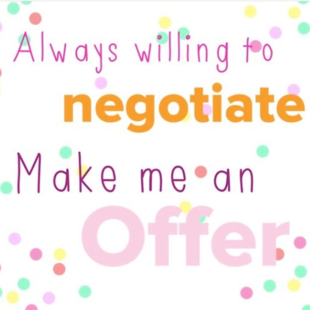 Offers are always welcome